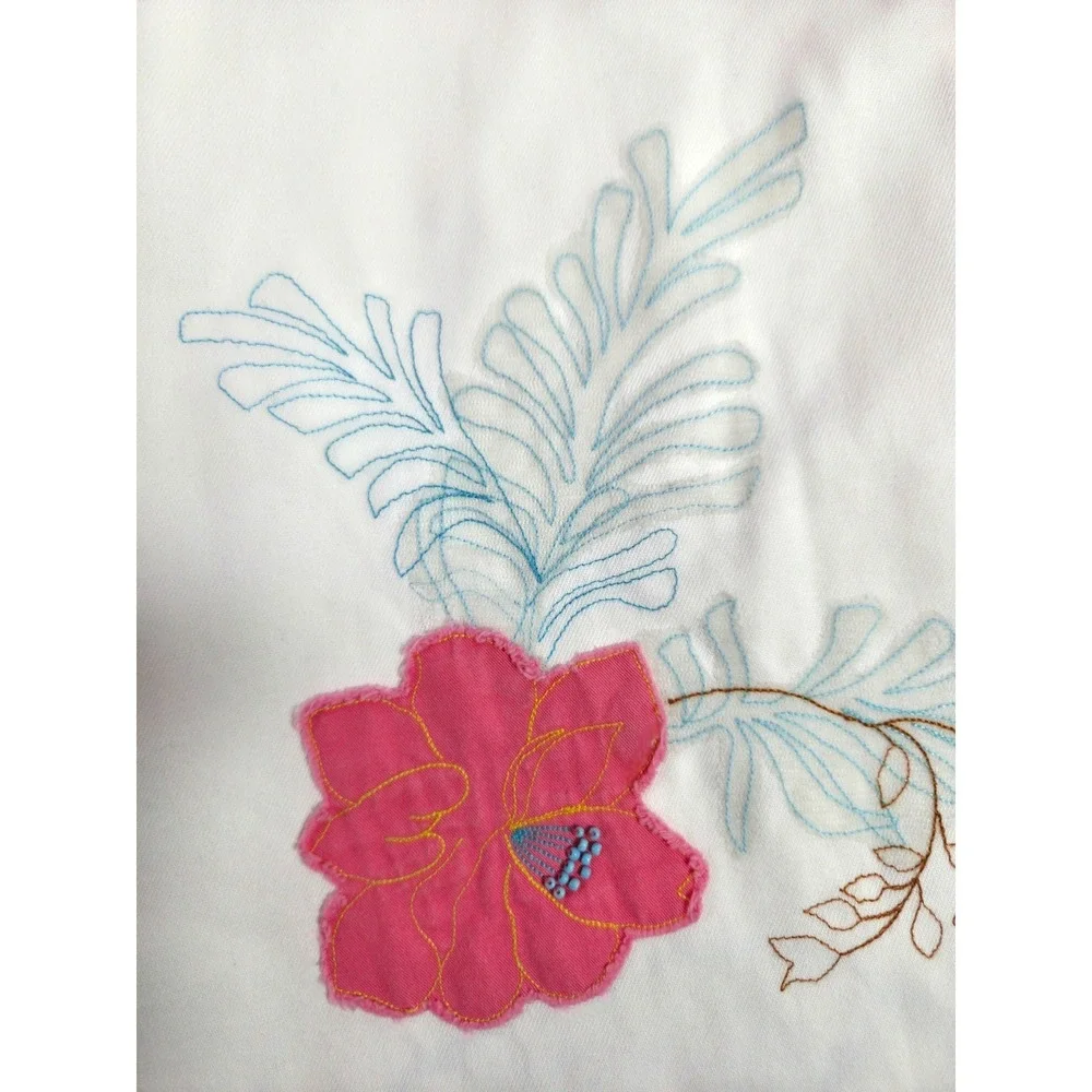 Ted Baker Jean White Cotton Floral Embroidered A-Line Skirt Size 2 - Picture 7 of 12